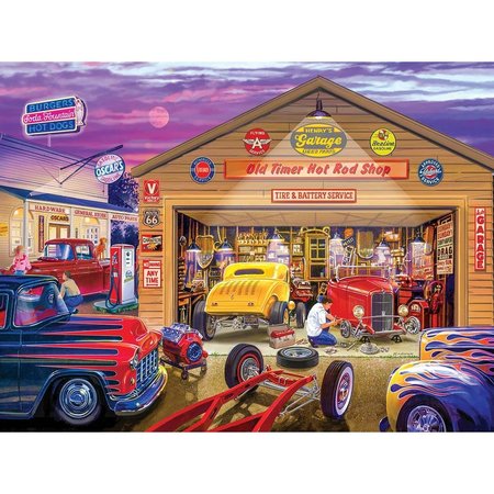 THE MOUNTAIN VALLEY® SPRING WATER Master Pieces 32000 Wheels Old Timers Hot Rods Puzzle - 750 Piece 32000